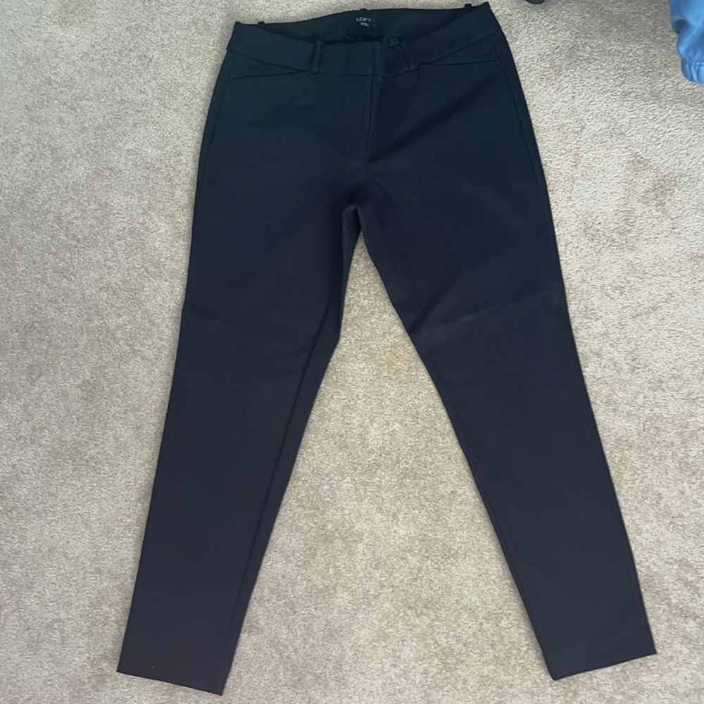 Loft black straight leg size eight pants